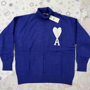 Ami Paris Ami De Cœur Collection Turtleneck Sweater